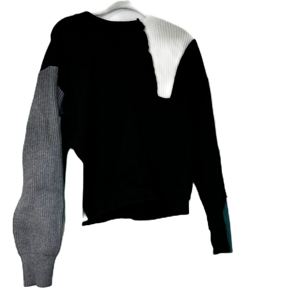 Chloe & Emma Woman's XL pullover sweater black white gray blue business casual